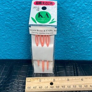 5 for $10: NWT KA Plastic Darning Needles Long Size